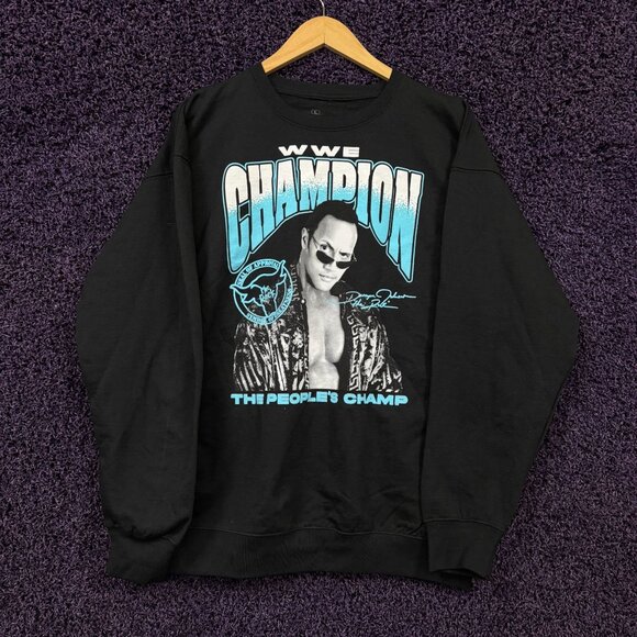 The Rock Championship Team Bring It WWE Crewneck Sweater L - Picture 1 of 4